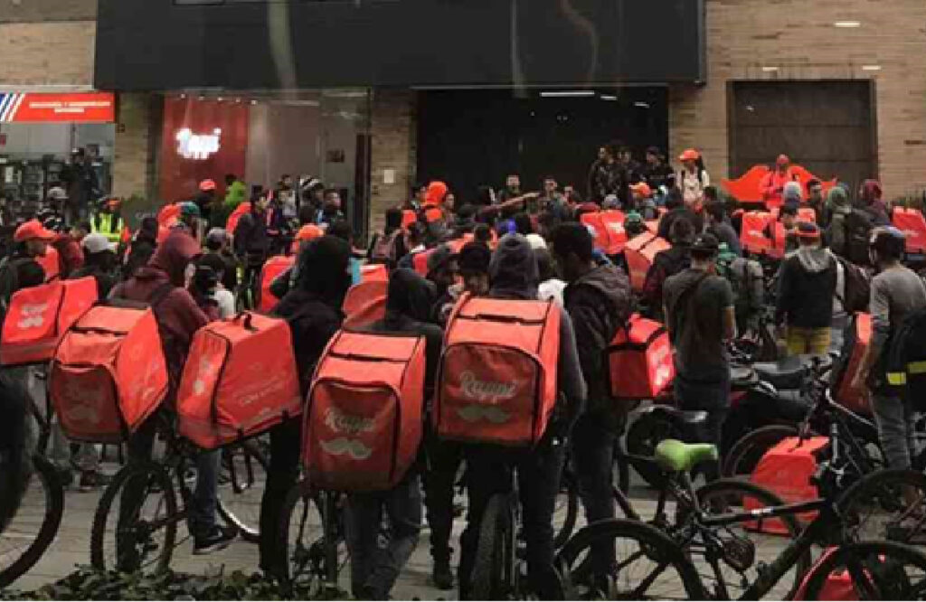 Protesta de rappitenderos en Bogotá de octubre 2018