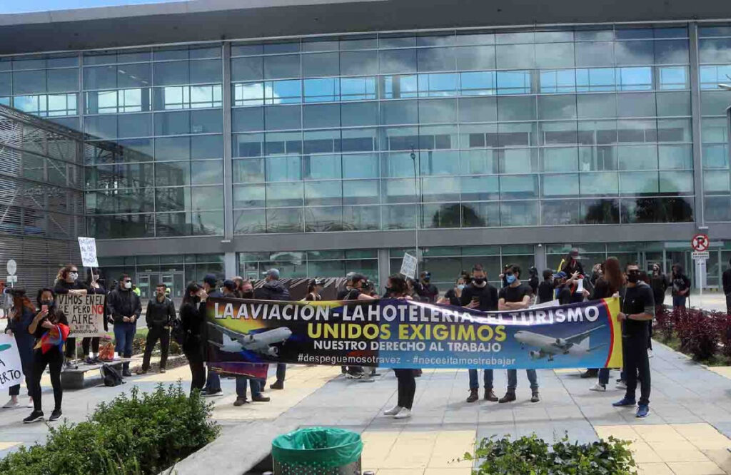 Protesta en el Aeropuerto el dorado
Gremio aéreo