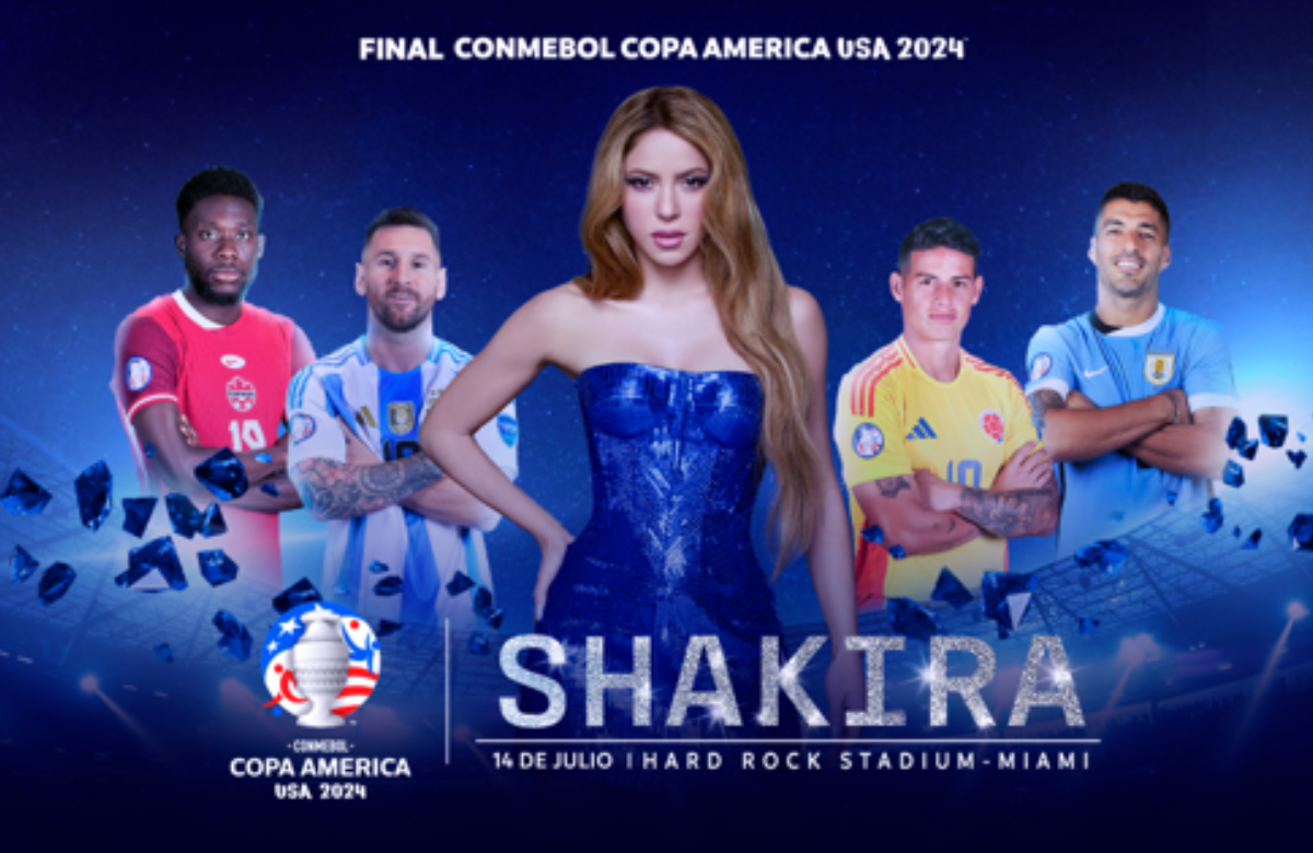 Shakira encenderá el escenario en la final de la CONMEBOL Copa América USA 2024