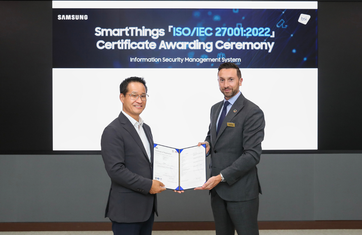 Samsung SmartThings asegura su liderazgo en seguridad con certificación ISO 27001