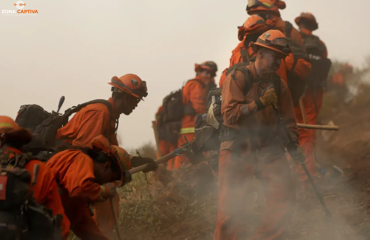 Más de 900 presos luchan contra incendios en Los Ángeles: Kim Kardashian exige mejores condiciones