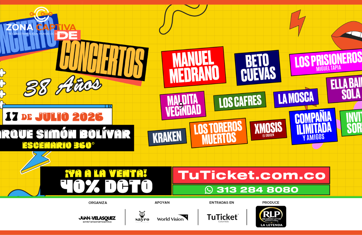 Concierto de conciertos celebra 38 años con un cartel histórico en Bogotá