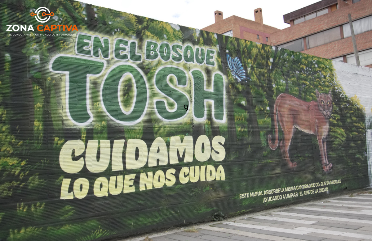 TOSH implementa eco murales interactivos que absorben emisiones en Bogotá y Medellín