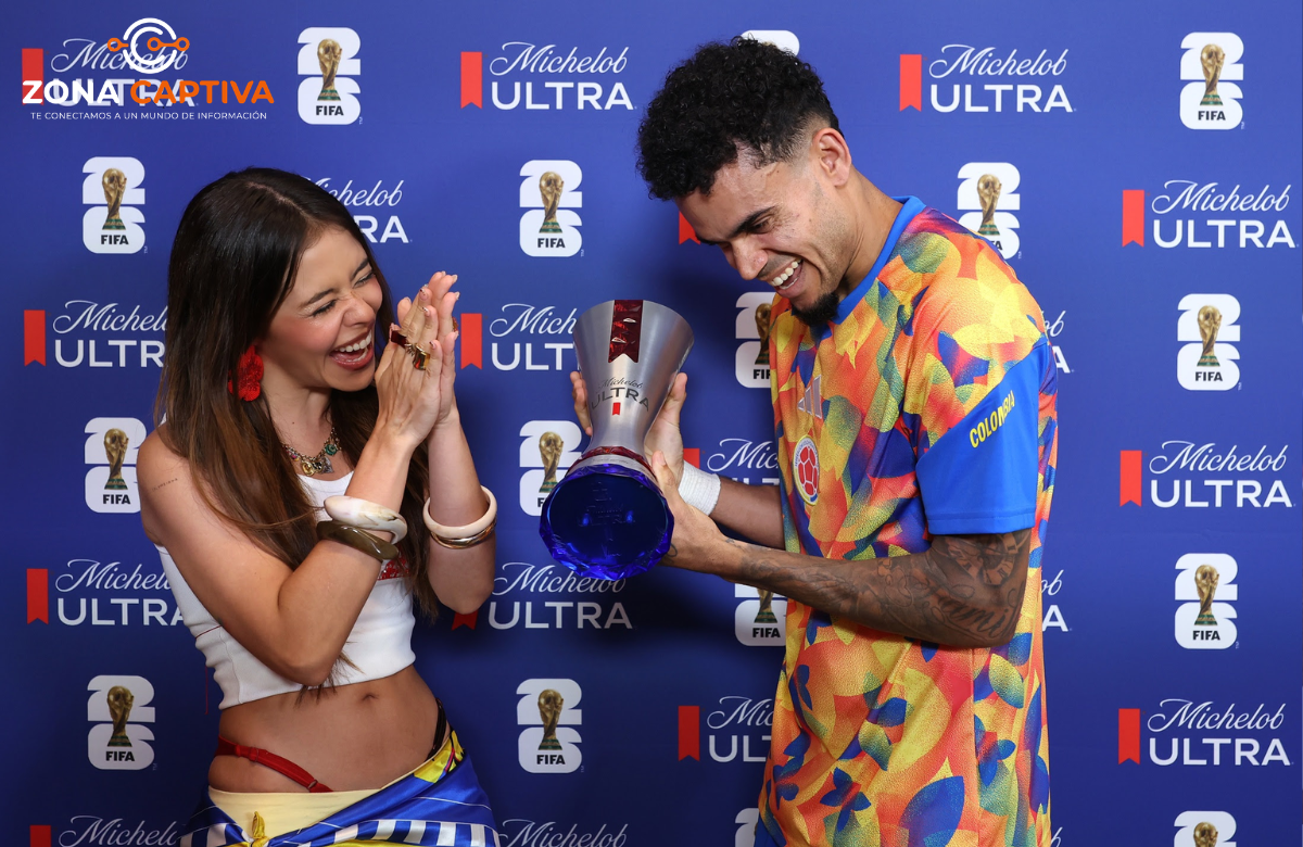 Juliana entregó el premio a Luis Díaz tras el triunfo de Colombia sobre Ghana.