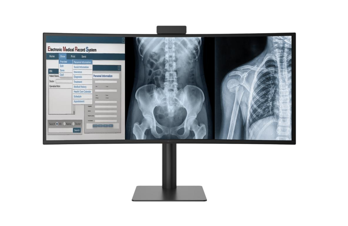 LG presenta monitor diagnóstico curvo de 40 pulgadas.