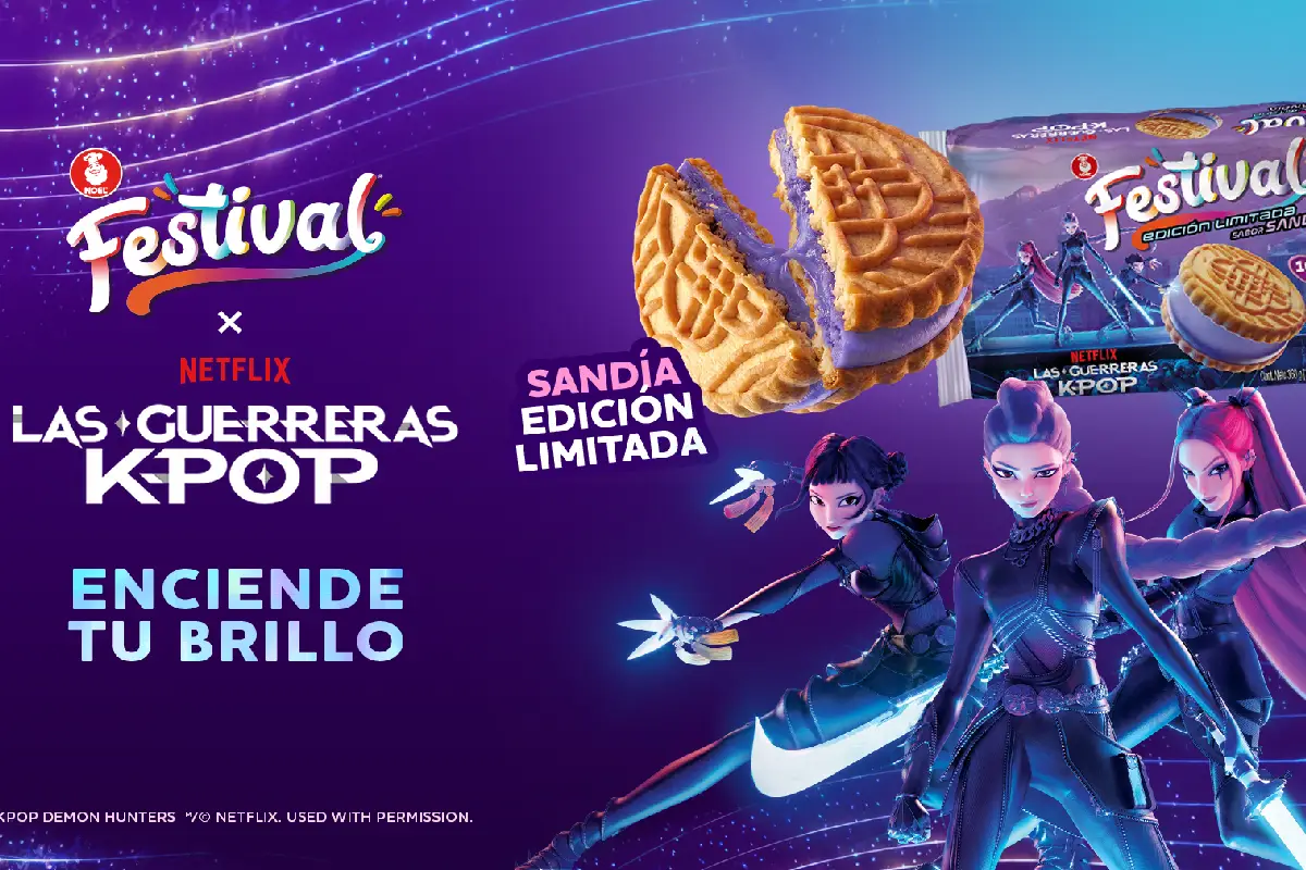 Galletas Festival y Netflix se unen con Las Guerreras K-Pop para lanzar una edición especial en Colombia